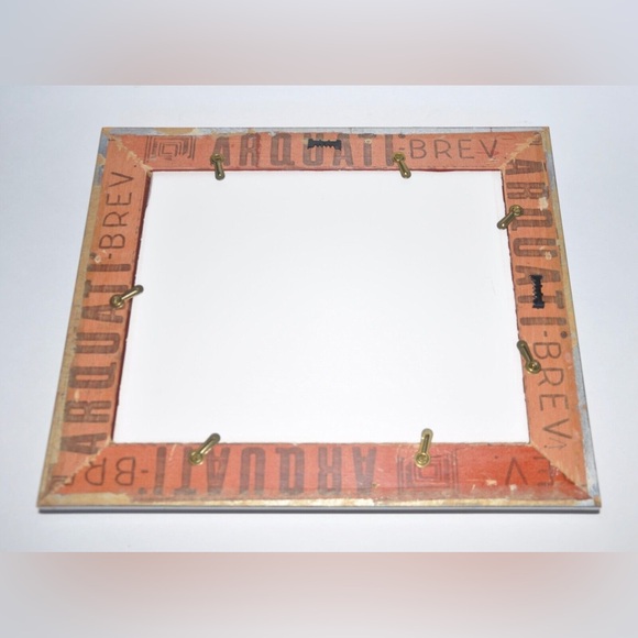 Arquati Brev Vintage Silver / Burgundy Wood Picture Frame 13.5 in x 11.5 in - Picture 4 of 4